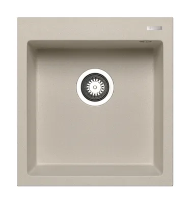 Produktbild von PYRAMIS Spüle ISTROS 46x50 in DARK BEIGE mit Excenterbedienung / Granitspüle / Steinspüle / Ausschnitt 440 x 480 mm