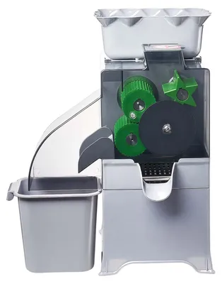 Produktbild von Kommerzielle Entsaftermaschine für Orangen, Slow Juicer mit Kaltpressung, 100W elektrischer Orangensaft-Entsafter, Extraktor für Zitrusfrüchte wie Zitronen, Granatäpfel, mit Auffangbehälter für die Schalen und PC-Abdeckung