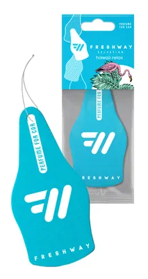 Produktbild von Lufterfrischer für das Auto, Trockener Lufterfrischer SELECTION von der Marke FRESH WAY, Duft: Hawaii Relax (Tropischer Duft)