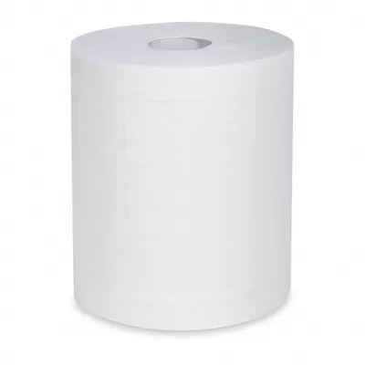 Produktbild von 6x Putztuchrolle perforiert 100% Zellstoff 2-lagig Ø 19 x 19 cm x 160m weiß