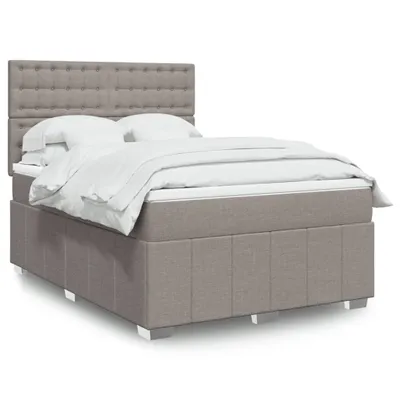 Produktbild von Boxspringbett mit Matratze Taupe 140x190 cm Stoff, Klassische Betten 2024 Neu DesignMöbel