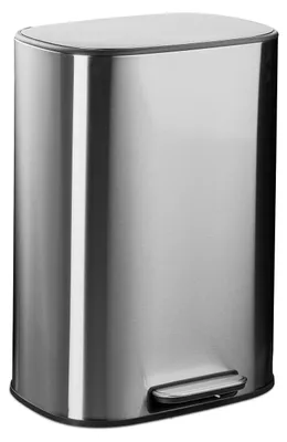 Pedaalemmer 50L Softclose Edelstahl Silber mit Inneneimer