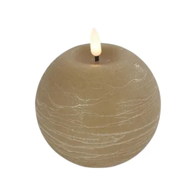 Produktbild von Countryfield - LED-Kugelkerze 'Lyon' (Taupe, Größe M)