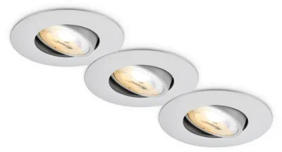 Obrázek produktu pro LED zapuštěné bodové světlo, 68 mm, sada 3 kusů, ploché zapuštěné svítidlo, stmívatelné, 230V