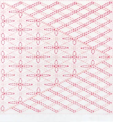 Produktbild von Olympus Sashiko Stickpackung "Hana Fukin Tasuki Nagomi series", Stoff bedruckt, 34x34cm, hergestellt in Japan