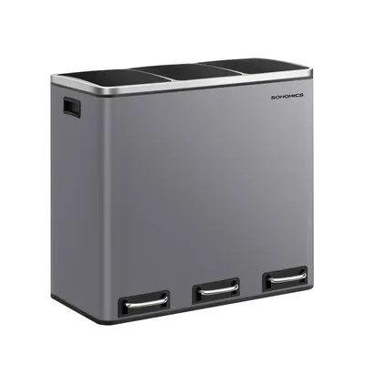Obrázek produktu pro Kuchyňský odpadkový koš, 3 x 18 l, systém třídění odpadu, 3 přihrádky, odpadkový koš