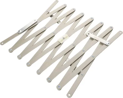 Produktbild von Silberfarbener, ausziehbarer Wäscheständer aus Kohlenstoffstahl mit stabilem Scherenmechanismus zur platzsparenden Wandmontage im Badezimmer und Zuhause