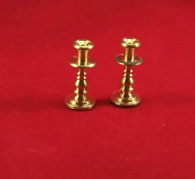 Produktbild von 2 St Miniatur Kerzenhalter aus Messing, für 1:12 Puppenhaus. 2 cm