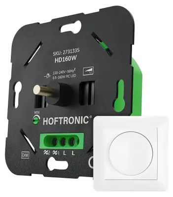 Produktbild von hoftronic LED-Dimmer Einbau 0,5-160W Phasenabschnitt Weiß Wechselschaltung