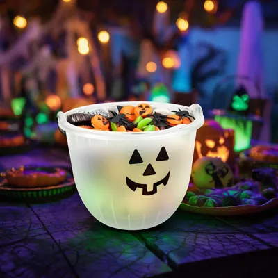 Productafbeelding van Halloween-decoratie - emmer - 2 verschillende soorten - 20 x 16 cm