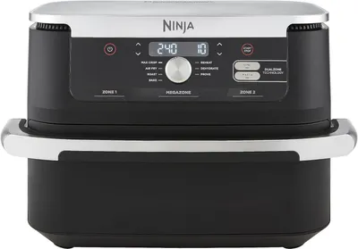 Produktbild von NINJA Heißluftfritteuse Foodi Heißluftfritteuse,Dual Zone,MegaZone,Friteuse,Ohne Fett, 2470,00 W, Fritteuse ohne Öl, Fritteuse Heissluft, 10,4 L