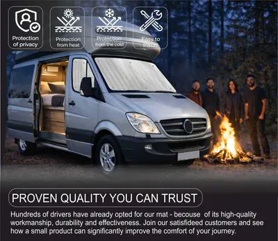 Produktbild von MJS Innen Thermomatten Set kompatibel mit Mercedes Sprinter & VW Crafter 2006–2016 (3-teilig) Thermo-Isolierung