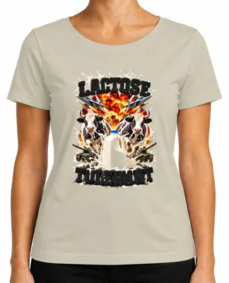 Zdjęcie produktu dla T-shirt damski "Action Explosion", "Panzer Milchtrinker", przeznaczony dla osób z nietolerancją laktozy, kolor: naturalny, rozmiar: L