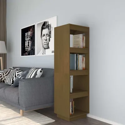 Produktbild von Maison Exclusive - Bücherregal/Raumteiler Honigbraun 40x35x135 Massivholz Kiefer