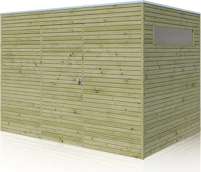 Produktbild von Gartenhaus Modell QB-Line 9,00 m² + 300 cm Anbau