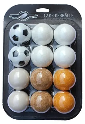 12x Tischfußball Bälle Set - Verschiedene Materialien und Spieleigenschaften 35mm