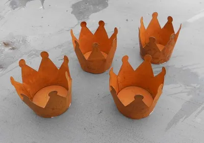 Produktbild von Dekokronen 4er-Set Windlicht Teelichthalter Kerzenhalter Eisen Rost 5 cm