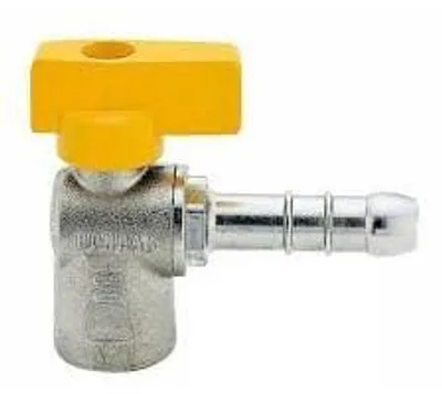 Productafbeelding van Gasafsluiters, type 1/2 inch, met rubberaansluiting van 12 mm, voor methaan