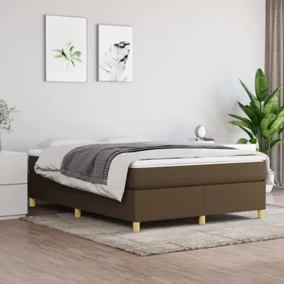 Produktbild von "2024"cloris Boxspringbett mit Matratze Dunkelbraun 140x200 cm Stoff - Klassische Betten CHY51750316