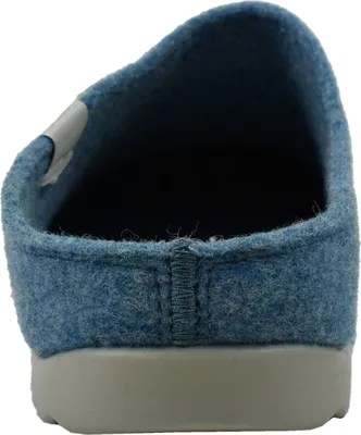 Produktbild von Fly Flot Damen Pantoffel bequem Hausschuh Clog Filz 320187, Größe:42 EU, Farbe:Blau