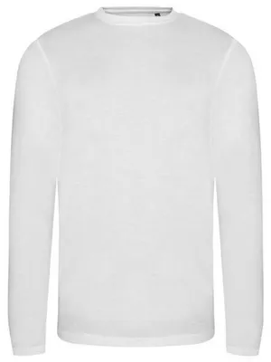 Image de Awdis - T-shirt pour hommes/femmes unie à manches longues LT3841 (L) (blanc uni)