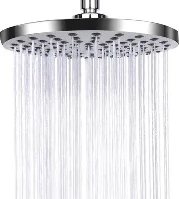 Produktbild von Famanu Duschkopf 20 cm - Anti-Kalk, Hochdruck, Wasser sparend, Chrom