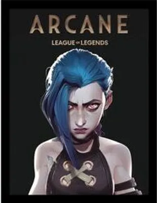 Produktbild von League of Legends - Arcane Jinx - Gerahmter Kunstdruck