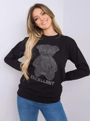 Zdjęcie produktu dla Włochy moda damska bluza z kapturem Lifar czarny uniwersalny