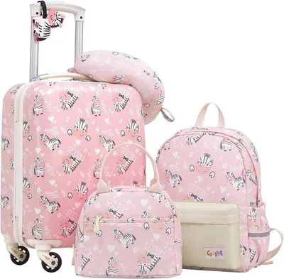 Immagine prodotto di Set di valigie per bambini - Set da viaggio da 5 pezzi - 16 pollici - per bambini e bambine