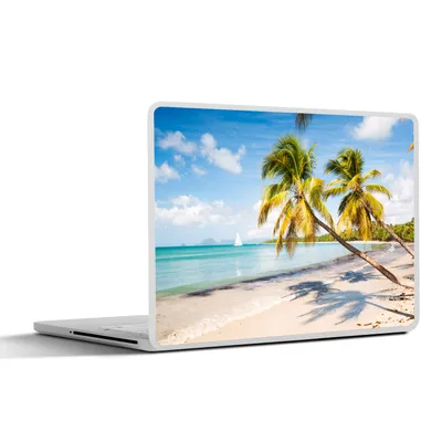 Produktbild von MuchoWow® Laptop Aufkleber Sticker Cover Strand - Palme - Schatten 36.5x27.5 cm - Laptop-Sticker