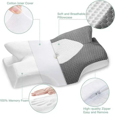 Productafbeelding van Famanu neksteunkussen, ergonomisch - 70 x 42 cm
