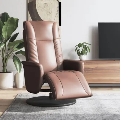 Image de Fauteuil relax pratique avec repose-pieds Marron Similicuir - Fauteuil TV & Relax ,meubles design 3127225 1parcel