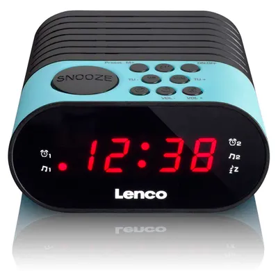 Immagine prodotto di Lenco CR-07 Blu - Radiosveglia FM con sleep timer e doppio allarme - Blu
