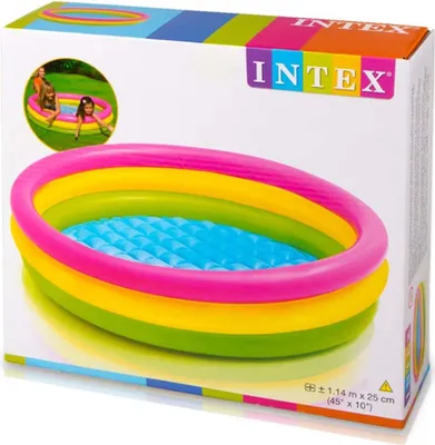 Produktbild von INTEX 57412NP - Planschbecken - Sunset Glow Baby Pool 3-Ring (114x25cm) Babypool