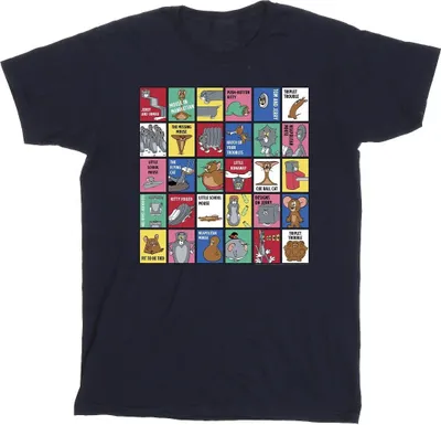 Produktbild von Tom And Jerry - "Grid Squares" T-Shirt für Herren BI52126 (XXL) (Marineblau)