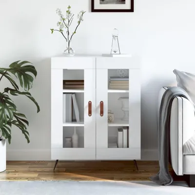 Produktbild von vidaXL Sideboard Hochglanz-Weiß 69,5x34x90 cm Holzwerkstoff