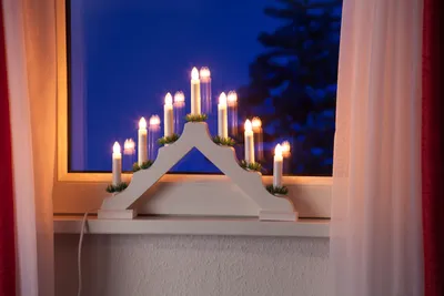 Produktbild von Merxx Leuchter, 7-flammig, Holz, weiß, innen, mit nachgewiesener Holzherkunft, 85000-08