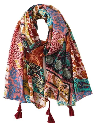 Produktbild von Schal Damen Oversize Deckenschal mit Fransen 70.8x33.5 Inch