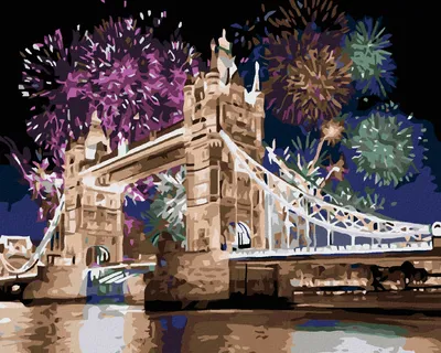 Obrázek produktu pro Zuty - Diamantové malování - TOWER BRIDGE, 40x50 cm, bez rámu a bez vypnutí plátna