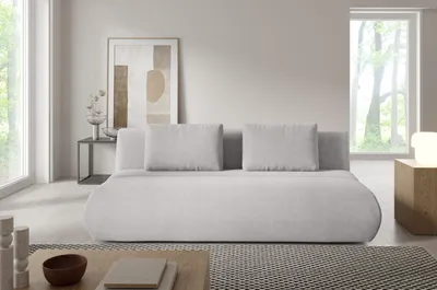 Produktbild von OSHAWA Zweisitzer-Schlafsofa – hellgrau