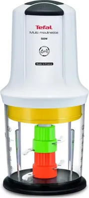 Produktbild von Tefal Multi Moulinette MQ7231, 0,5 l, 0,3 kg, Schwarz, Transparent, Wei, Kunststoff, Tasten, 500 W