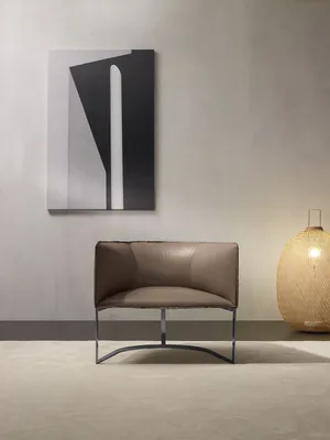 Produktbild von Luxus Design Möbel Grau Prianera Stil Design Leder Sessel Wohnzimmer Lounge
