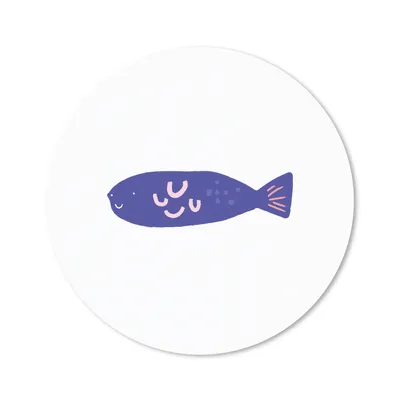Produktbild von MuchoWow® Mauspad Mousepad Fisch - Pastell - Lila 40x40 cm - Mousepads - Maus Mat - Pad - Mausunterlage - Schreibtisch Accessoires
