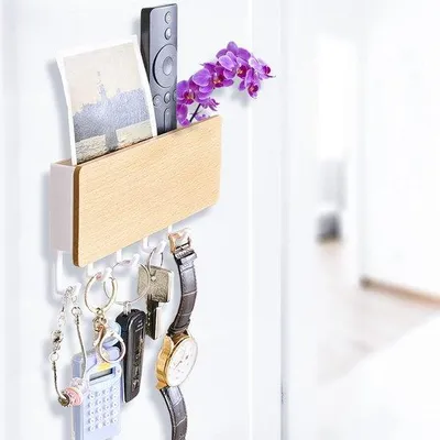 Produktbild von Kleiner Schlüsselhanger 5 Haken weiß