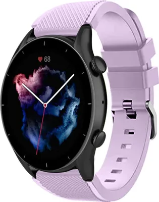 Produktbild von Strap-it Amazfit GTR 3 (Pro) Silikonarmband (Lila)