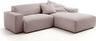 Produktbild von KAWOLA Sofa RANI Ecksofa Feincord rosa Recamiere rechts