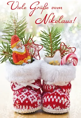Produktbild von Nikolaus - Glückwunschkarte im Format 11,5 x 17 cm mit Briefumschlag