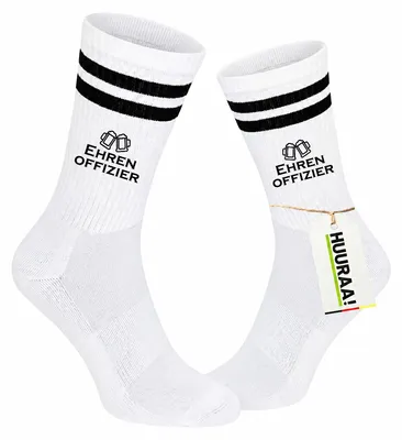 Produktbild von Huuraa Uni Socken Ehrenoffizier Schützenfest 42/46 Black Baumwolle Tennissocken Geschenkidee