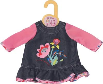 Image de Dolly Moda robe en jean 39-43cm m rose chemise à manches longues