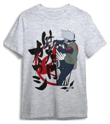 Image de T-shirt Naruto, Kakashi, couleur grise, taille L